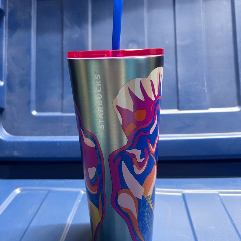 Starbucks Blue and White Tumbler